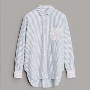 Rag & Bone Maxine Cotton Button Down Stripe Shirt